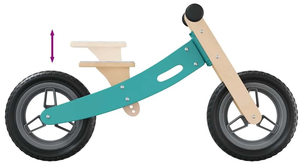 Bicicleta de equilíbrio p/ crianças 2 em 1 azul-claro