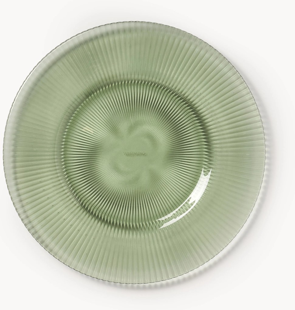 Pratos de pequeno-almoço canelados Effie, conjunto de 4