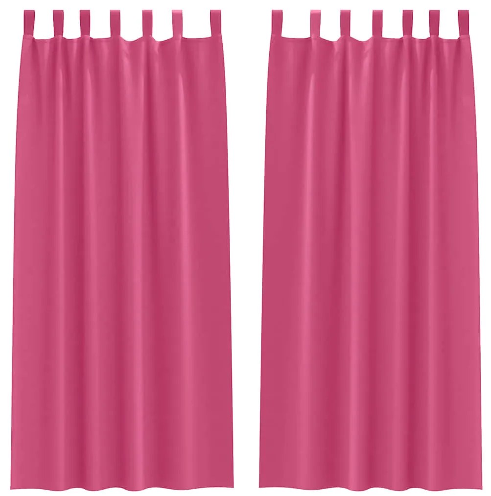 Cortinas 2 pcs Rosa Brilhante 245 x 140 cm Poliéster