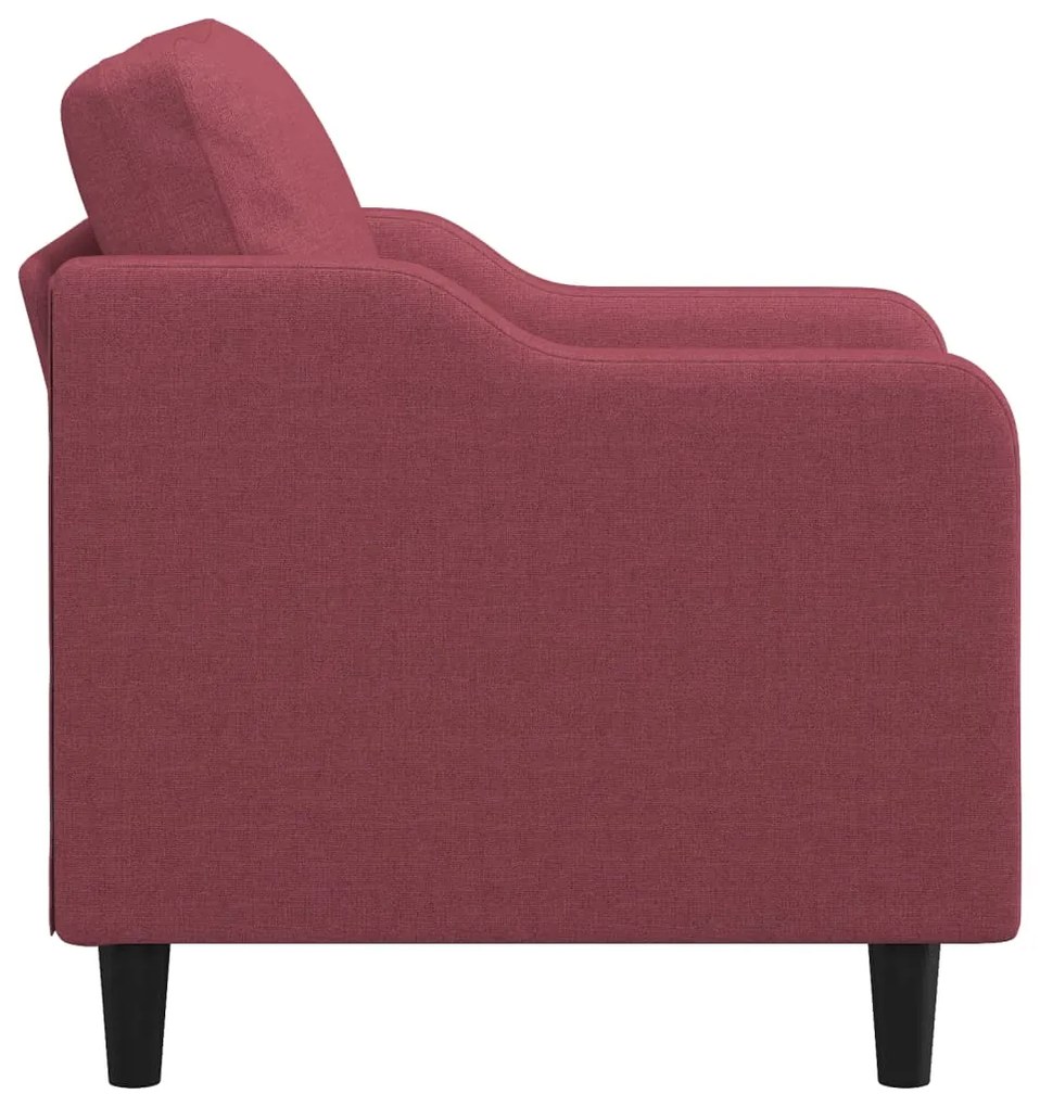 Poltrona 60 cm tecido vermelho tinto