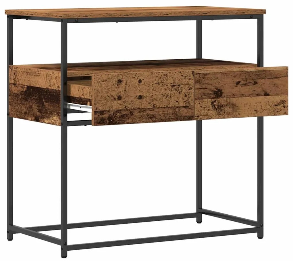 Mesa de Consola vidaXL Madeira Velha 75x40x75 cm Madeira Reforçada e A
