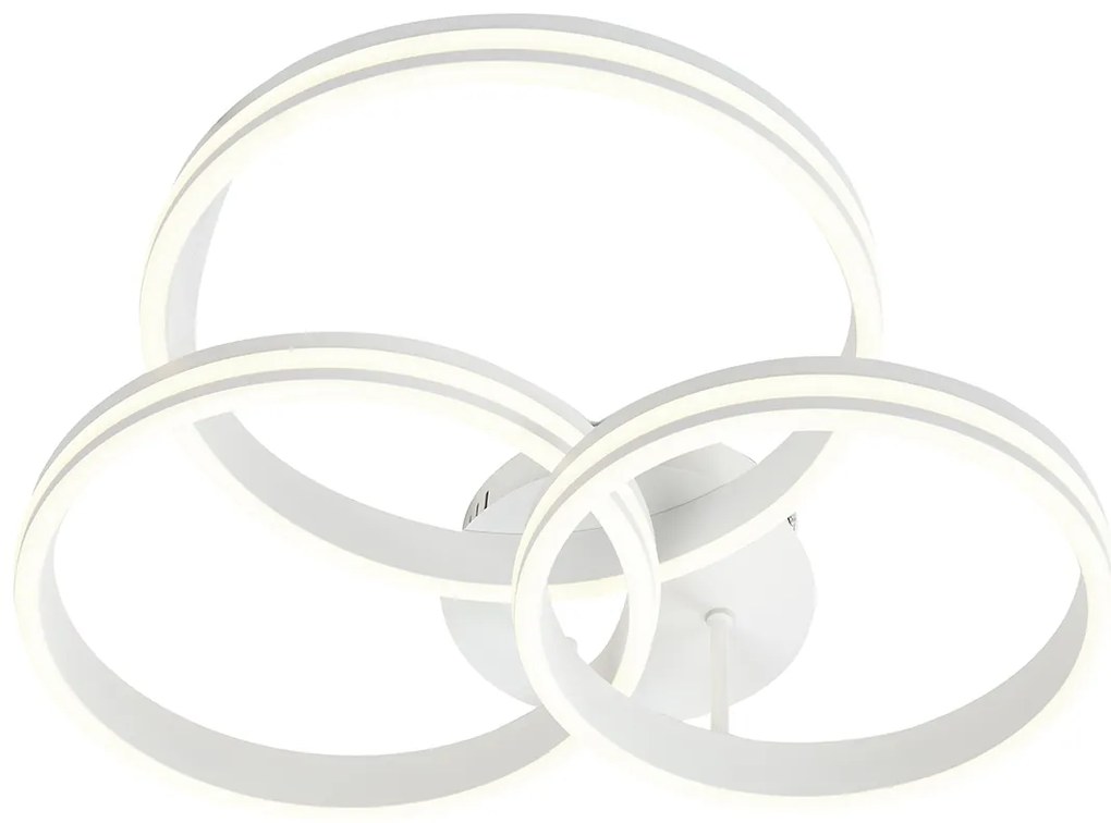 Plafon Branco Incl. LED Regulável em 3 Níveis 3-Luzes - Navara Design