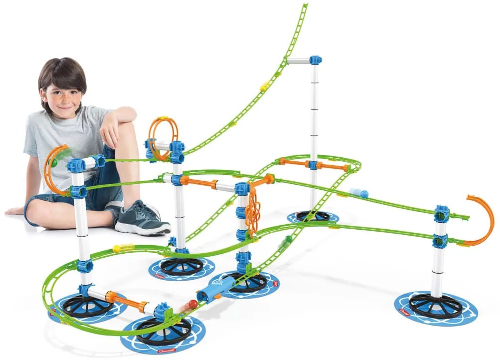 Quercetti Conj. pista de corrida de berlindes 174pcs Skyrail Evolution