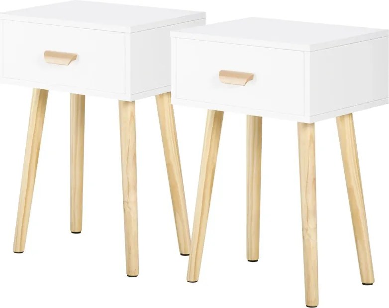 Conjunto de 2 Mesinhas de Cabeceira Sunny - Design Escandinavo