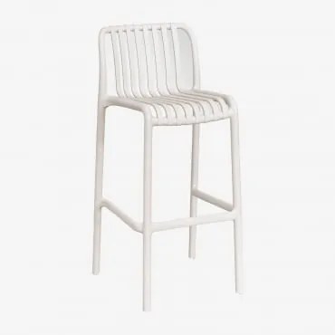 Pack De 4 Bancos Altos Empilháveis Em Polipropileno Wendell Tapioca Bege & ↑75 Cm - Sklum