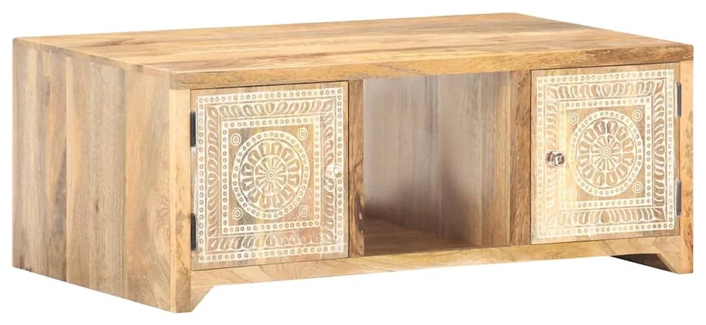 vidaXL Mesa de centro 90x50x35 cm madeira de mangueira maciça