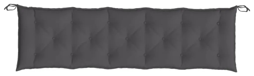 Almofadões banco jardim 2pcs 180x50x7cm tecido oxford antracite