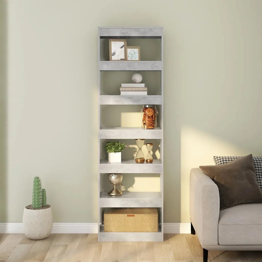 Estante/divisória 60x30x198 cm cor cinzento cimento