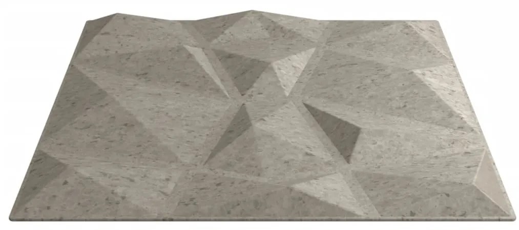 Painéis de parede 24 pcs 50x50cm 6m² XPS diamante cinza-cimento