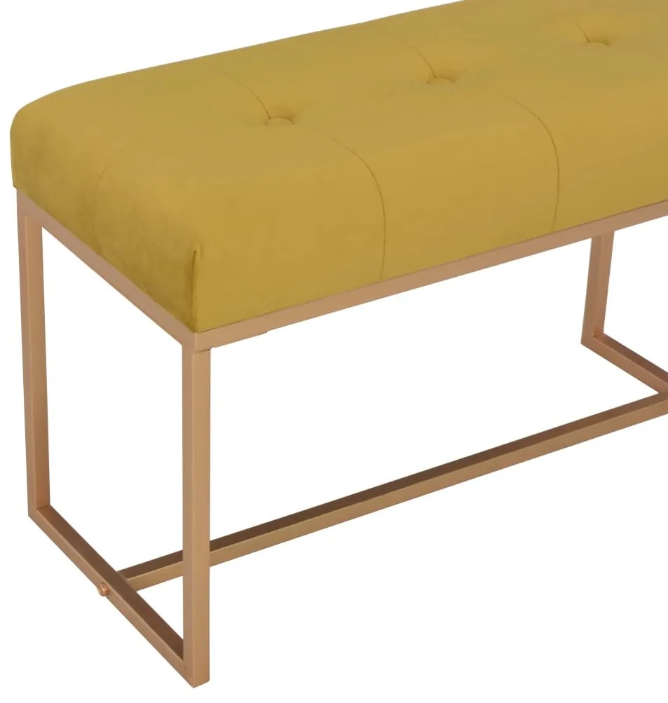 Banco 80 cm veludo mostarda