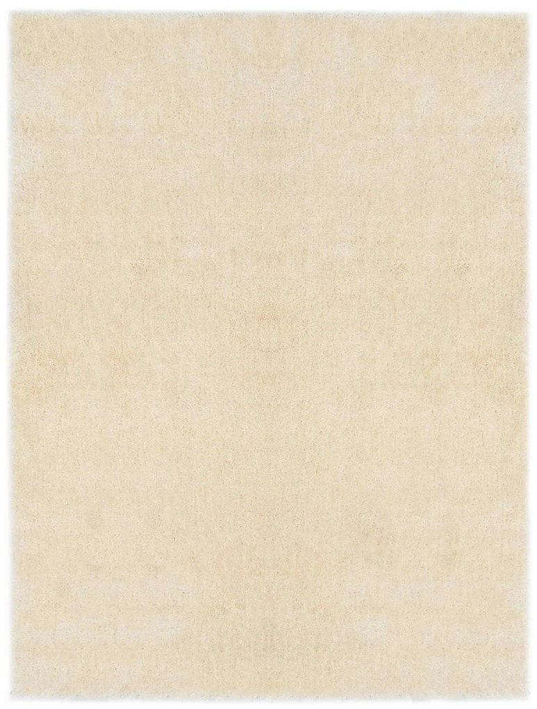 vidaXL Tapete Shaggy para Área Creme 120 x 160 cm Polietileno