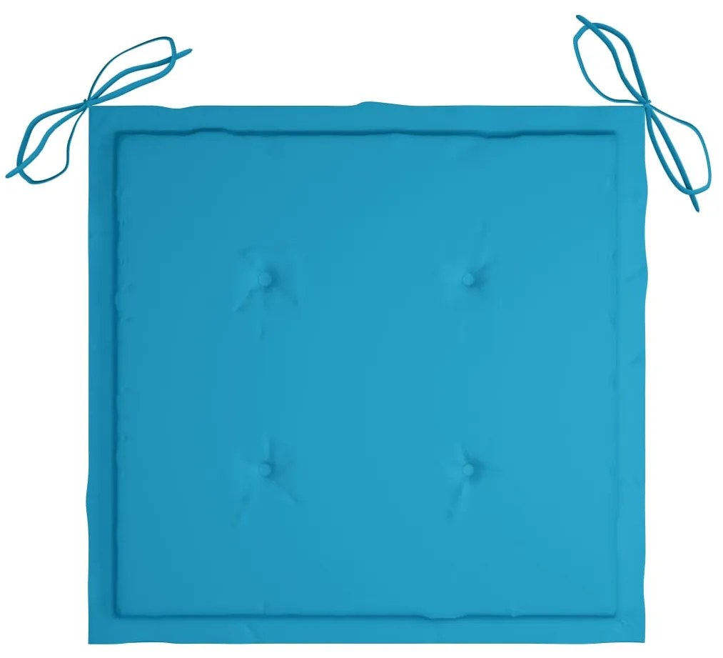 Cadeiras de jantar p/ jardim 3 pcs c/ almofadões acácia maciça