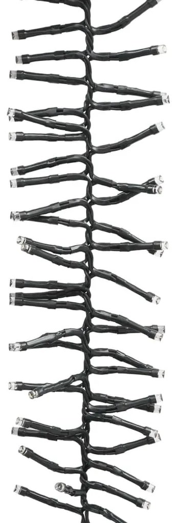 Cordão de luzes agrupadas 400 luzes LED 7,4 m PVC azul