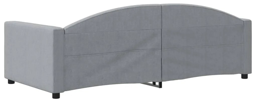 Sofá-cama 90x190 cm tecido cinzento-claro