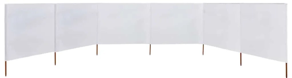 Para-vento com 6 painéis em tecido 800x80 cm branco