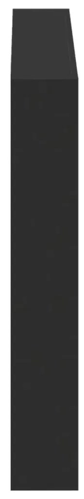 Armário de cabeceira com luzes LED 120x17x102 cm preto