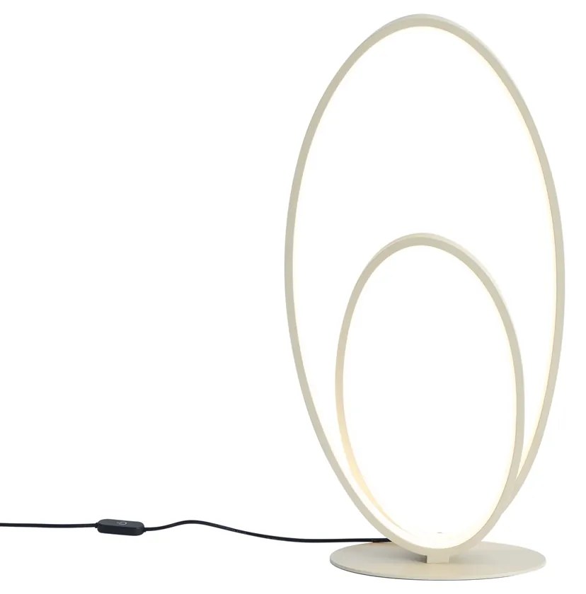 Candeeiro de mesa de design bege com LED regulável em 3 níveis - Boomerang Design