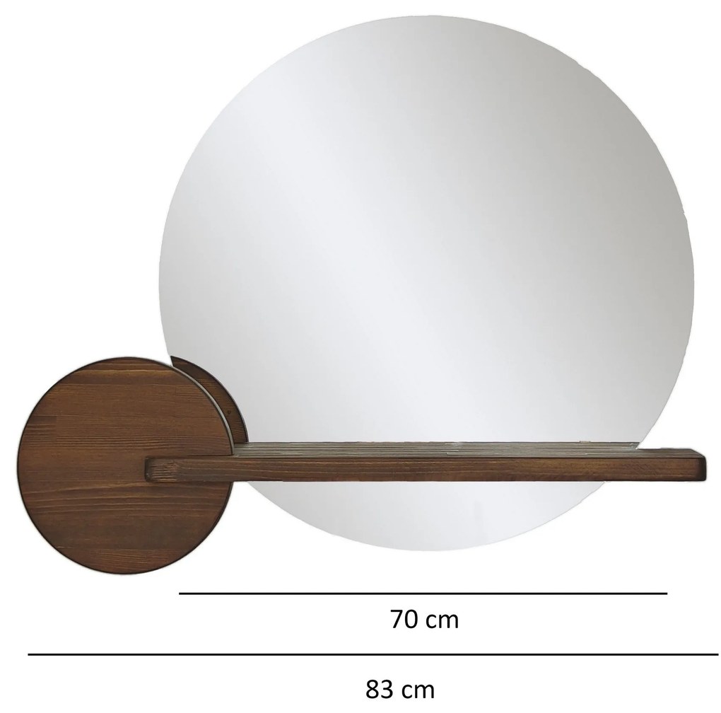 Espelho Points – Nogueira – 83 cm x 70 cm