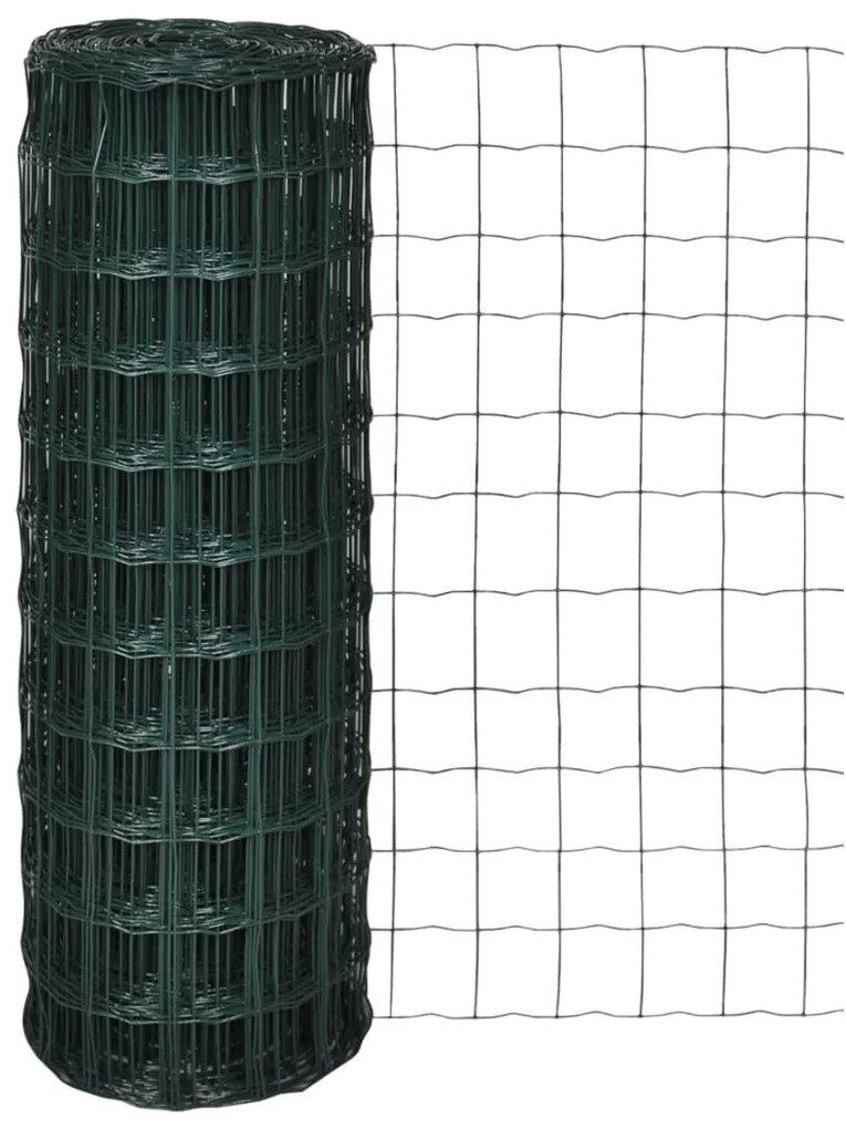 140587 vidaXL Cerca 10 x 1,5 m aço verde