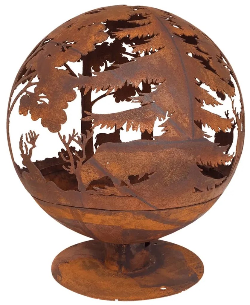 Braseira corte a laser 57,5x57,5x66 cm ferrugem FF261
