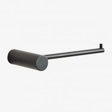 Porta-rolos Para Banheiro Em Aço Inoxidável Devon Preto Mate - Sklum