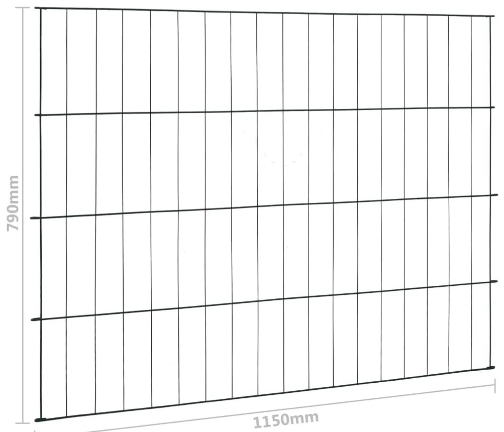 Conjunto painéis de vedação para jardim 115x79 cm verde