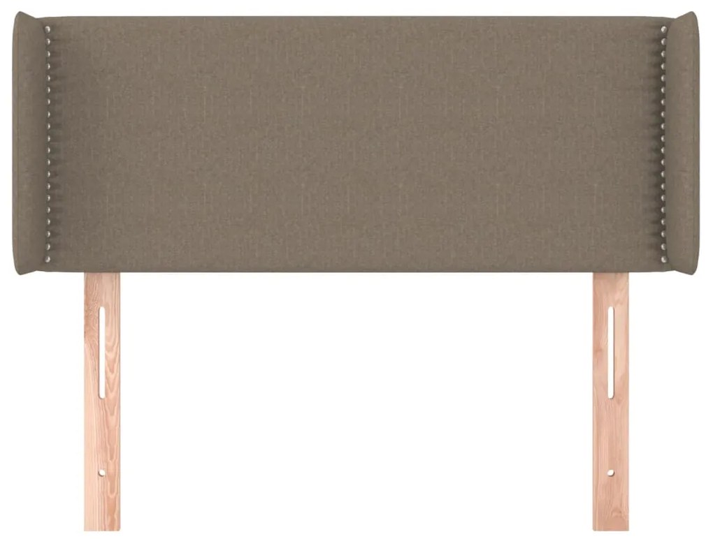 Cabeceira cama abas tecido 93x16x78/88 cm cinzento-acastanhado