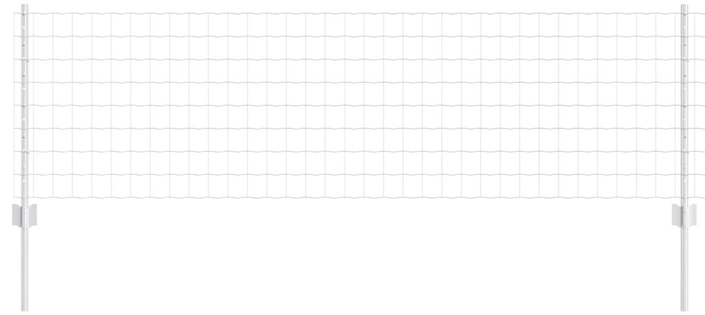 vidaXL Cerca e Poste Prateado 0,6 x 50 m Aço