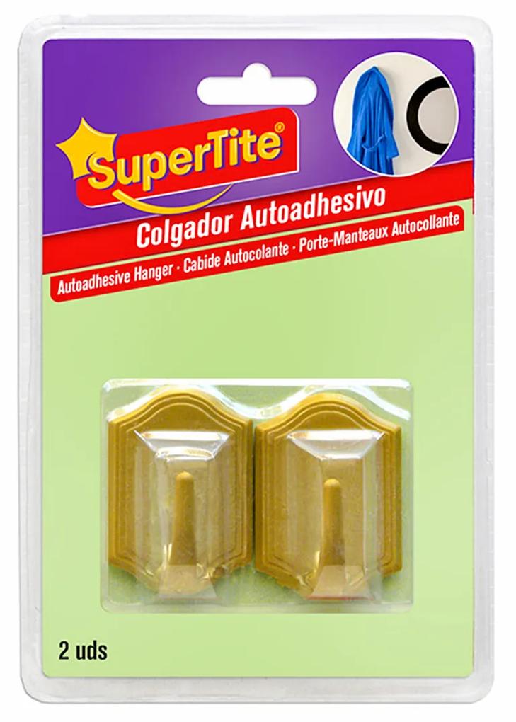 Cabide Adesivo Supertite Castanho Pack 2