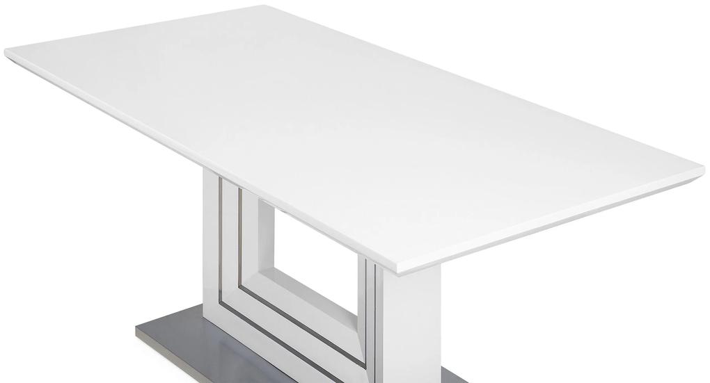 Mesa de cozinha branca em aço inoxidável 180 x 90 cm KALONA Beliani