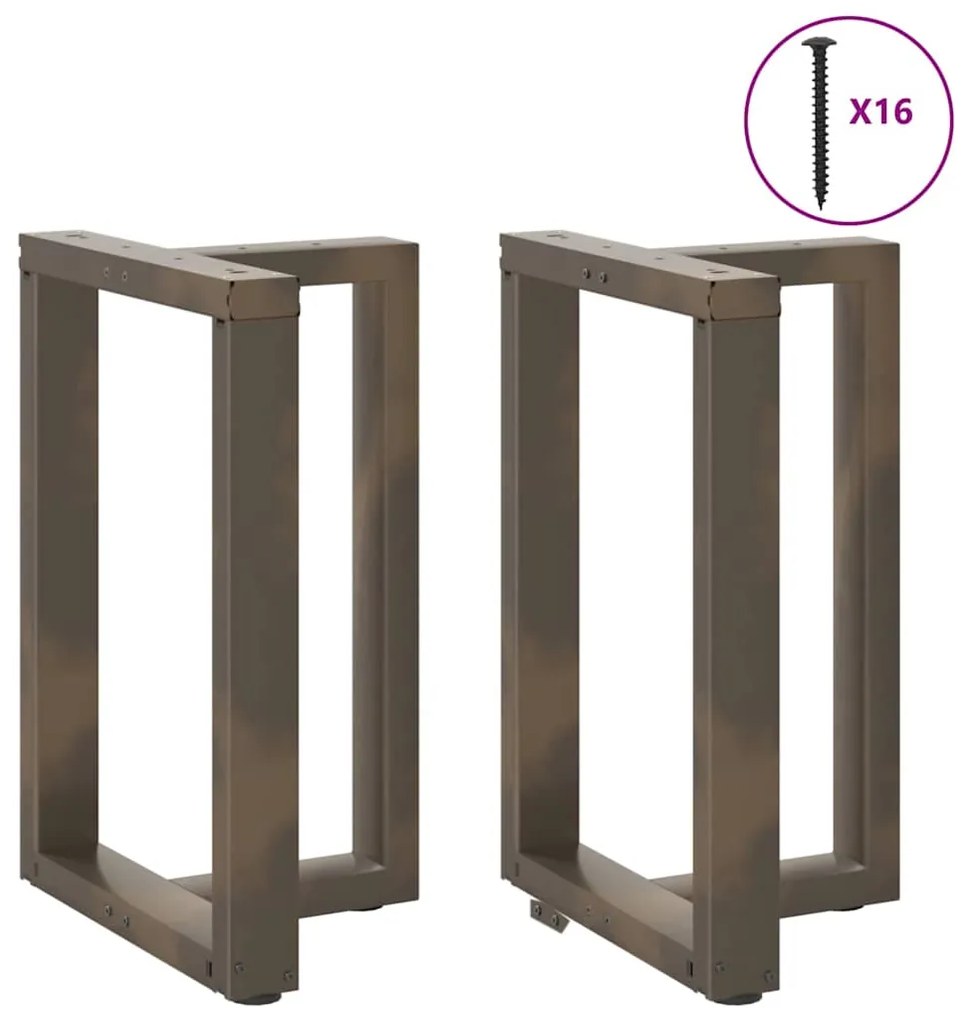 Pés de mesa de jantar em forma de T, 2 peças, preto, 60x35x(72-73) cm,