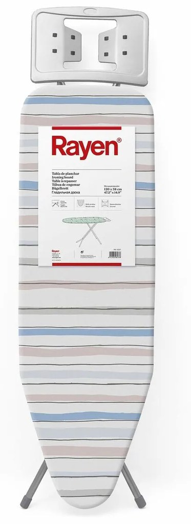 Tábua de Engomar Rayen 6237 BASIC Metal 120 x 38 cm