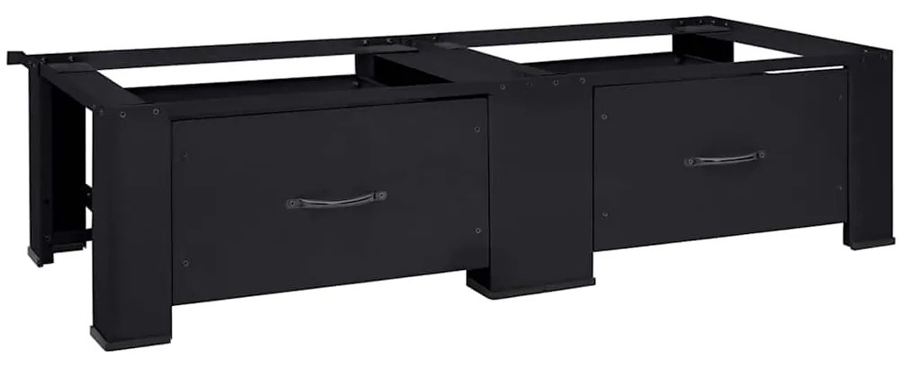 vidaXL Pedestal para Máquina de Lavar 2 pcs Preto 127 x 54,5 x 32,5 cm