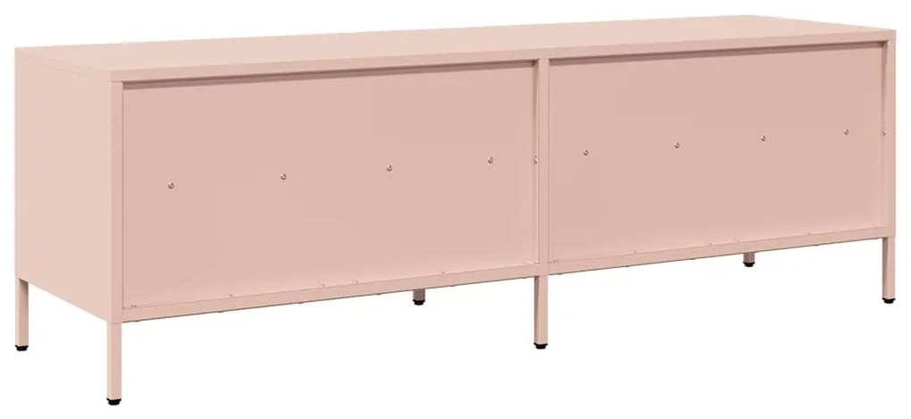 Móvel de TV 135x39x43,5 cm aço laminado a frio rosa