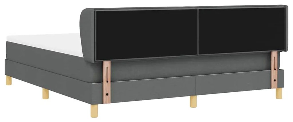 Cama Box Spring vidaXL com Colchão em Cinza Escuro, 180x200 cm de Teci