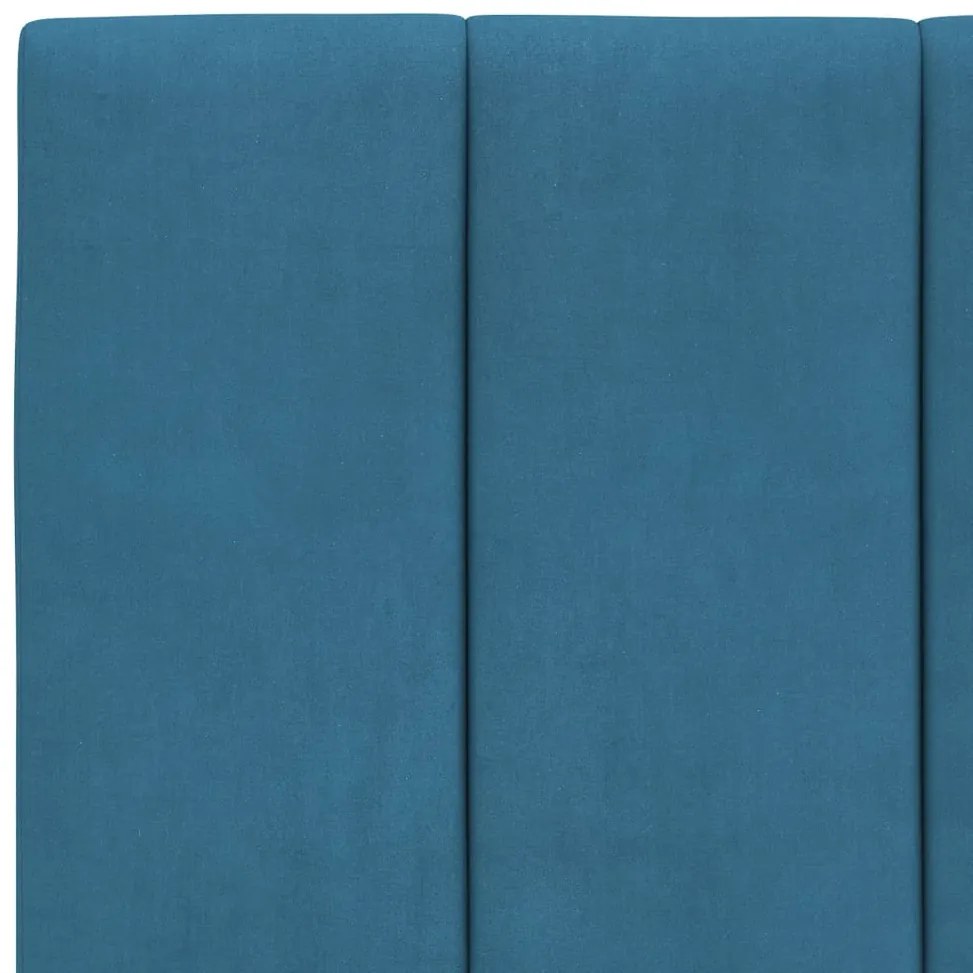 Almofadão de cabeceira 100 cm veludo azul