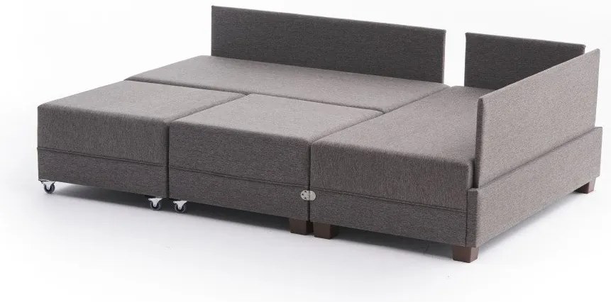 Sofá-Cama de Canto Fly – Castanho – 210x70x280 cm