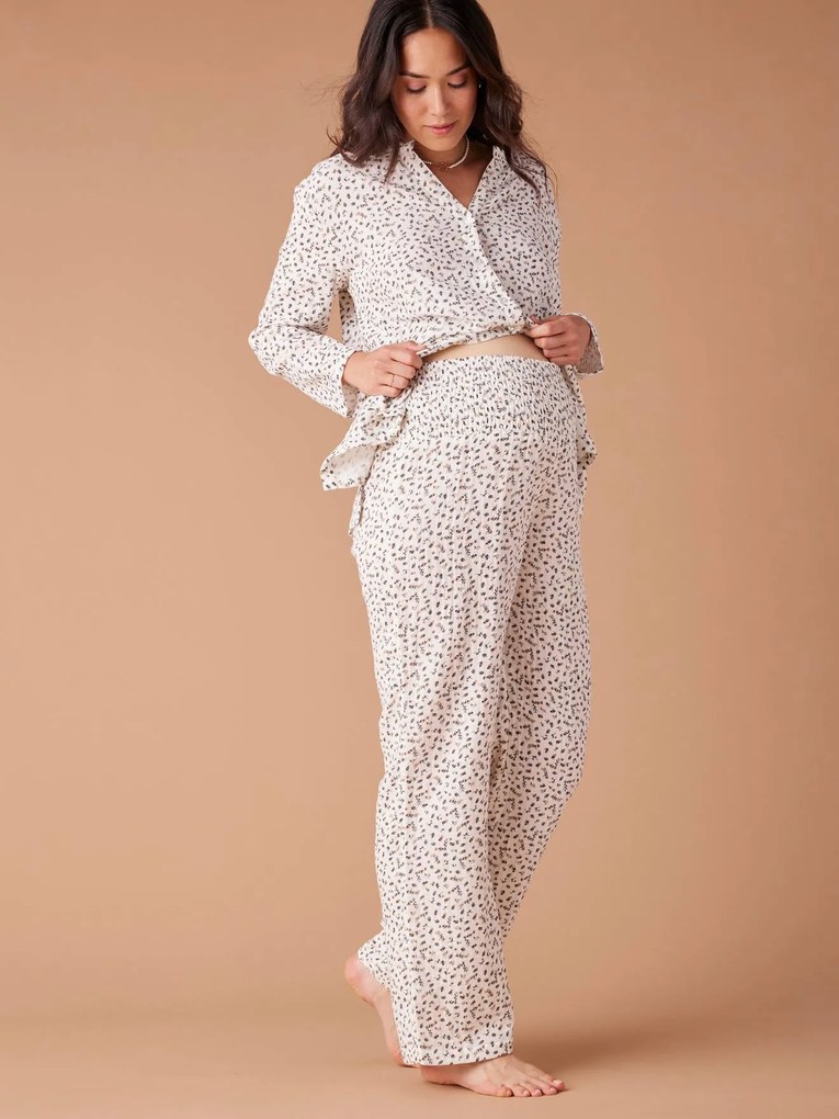 Agora -25%: Pijama em gaze de algodão, ENVIE DE FRAISE, para grávida cru