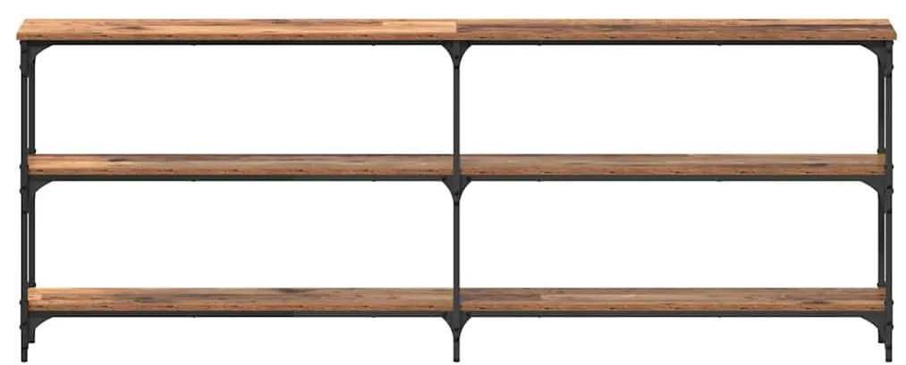 Mesa de Console Madeira Antiga 200x29x75 cm Engenharia
