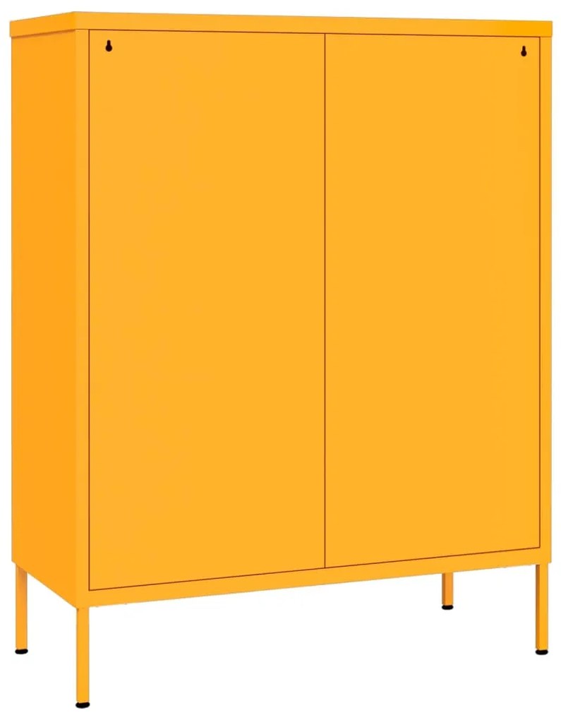 Armário com gavetas aço 80x35x101,5 cm amarelo mostarda
