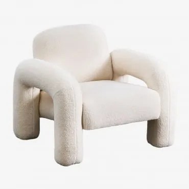 Poltrona Em Pelúcia Nicxon Branco - Sklum