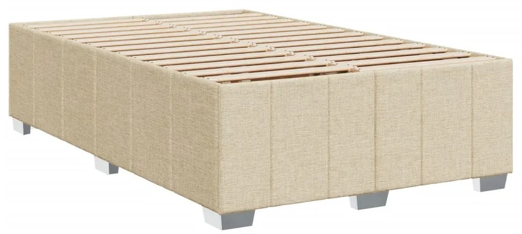 Cama boxspring com colchão 120x190 cm tecido cor creme