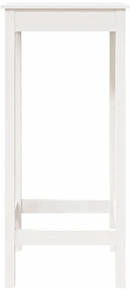 Mesa de bar 50x50x110 cm madeira de pinho maciça branco
