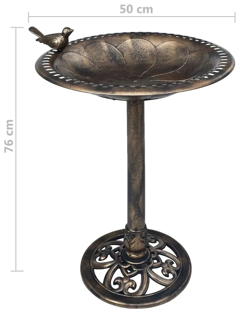 Banheira para pássaros de jardim plástico cor bronze