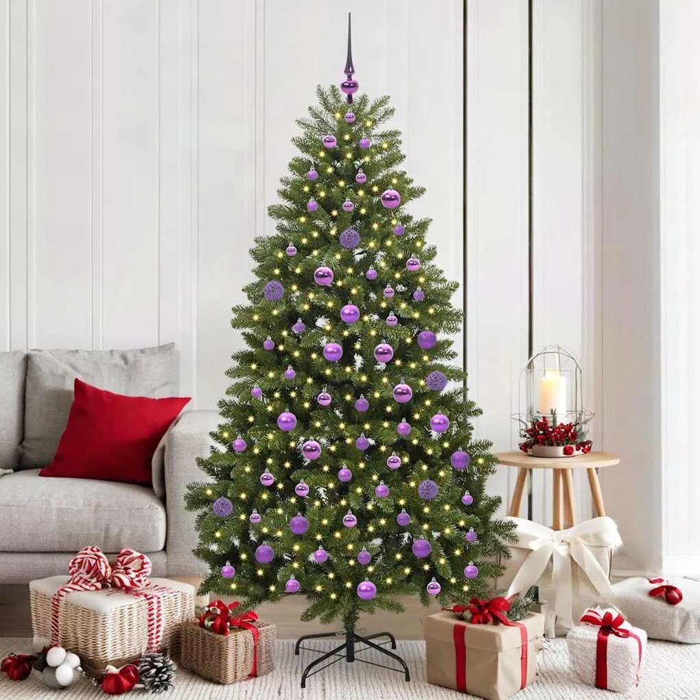 vidaXL Árvore de Natal Artificial Verde 180 cm PVC e Metal