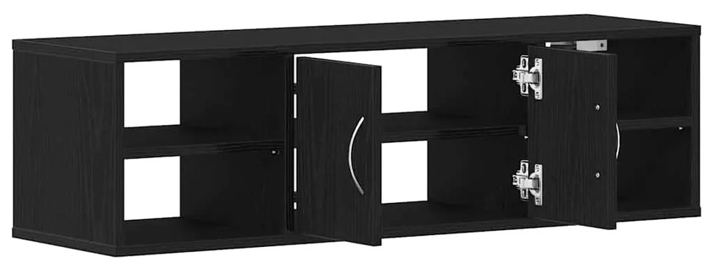 Prateleira montada na parede vidaXL Carvalho Preto 140x41x75 cm Madeir