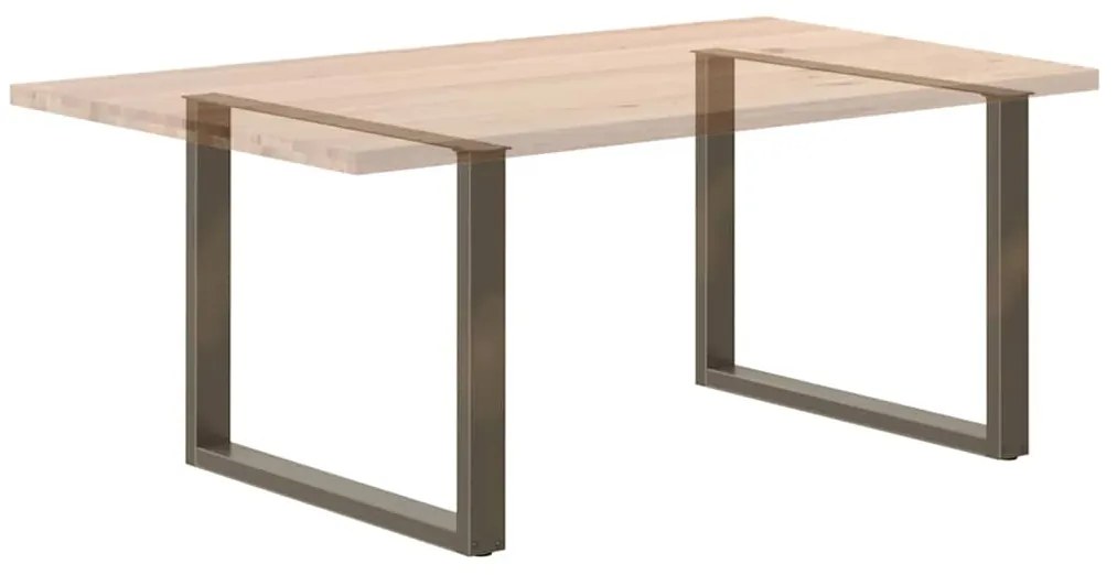 Pés para mesa de jantar em formato de U, 3 peças, aço natural, 100x(72