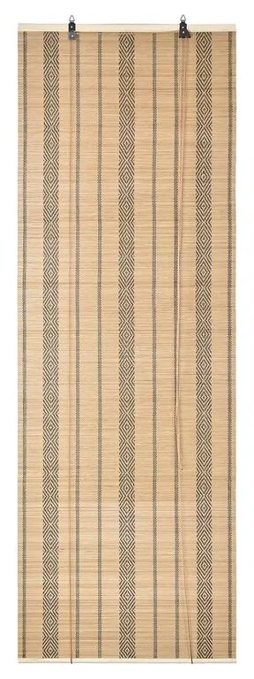 Estore de enrolar DKD Home Decor Poliéster Catanho escuro Bambu (60 x 3 x 175 cm)