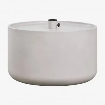 Base De Guarda-sol Com Mesa Integrada Redonda Ø60 Cm Em Cimento Darwys Cinzento Areia - Sklum