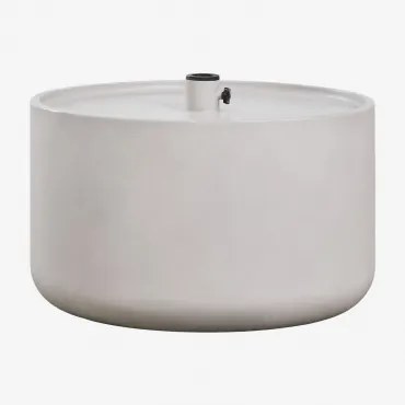 Base Redonda Para Guarda-chuva Ø60 Cm Em Cimento Darwys Cinzento Areia - Sklum